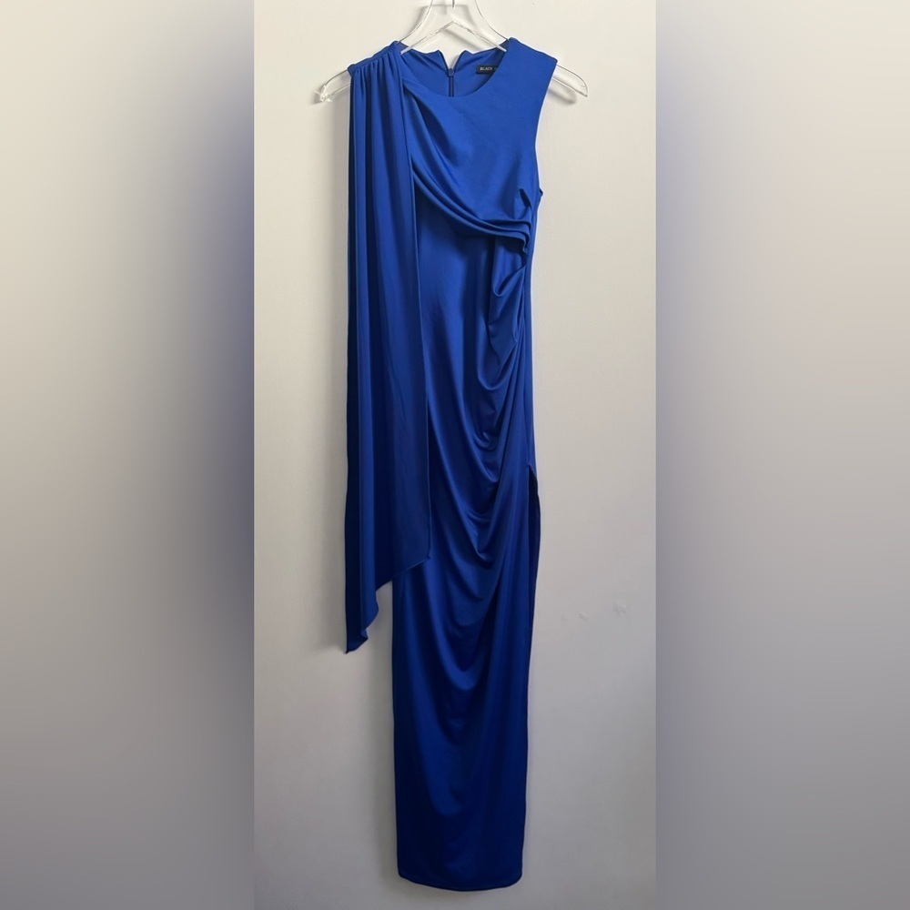 Black Halo Aruna Gown Blue Maxi Dress Size 0 B3100 - Picture 6 of 10